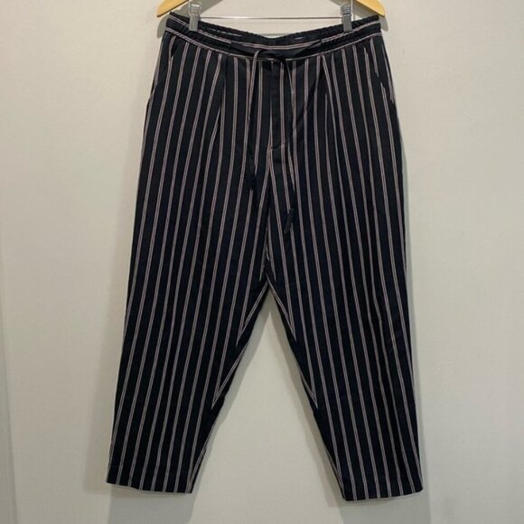 Loom Relax Fit Pants Black stripes slacks Size 36 - Picture 2 of 13
